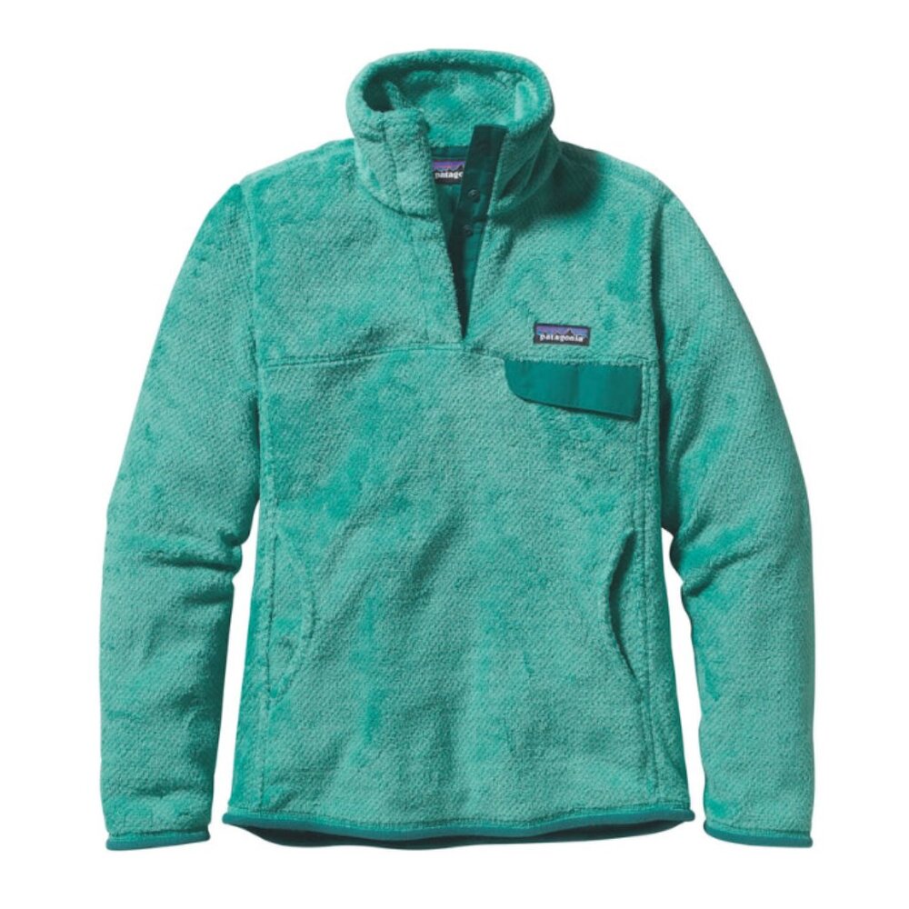 PATAGONIA Women's Re-Tool Snap-T Pullover Aqua Stone Beryl Green X-Dye Size S